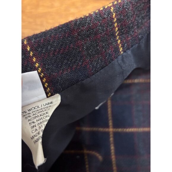 Vintage DKNY Womens Blazer Jacket Size 2 Wool Blend Black Plaid 3 Button Career - Picture 6 of 8